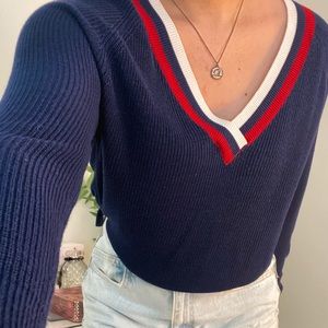 Preppy Sweater from Garage! Super light and comfy, size small :)